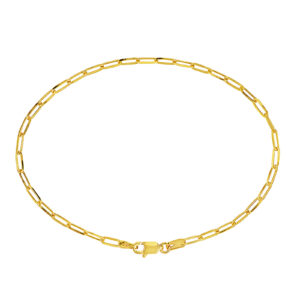 Diamond Cut Paperclip Bracelet