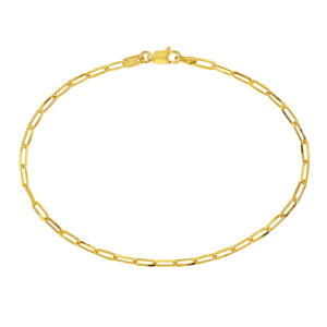 Diamond Cut Paperclip Bracelet