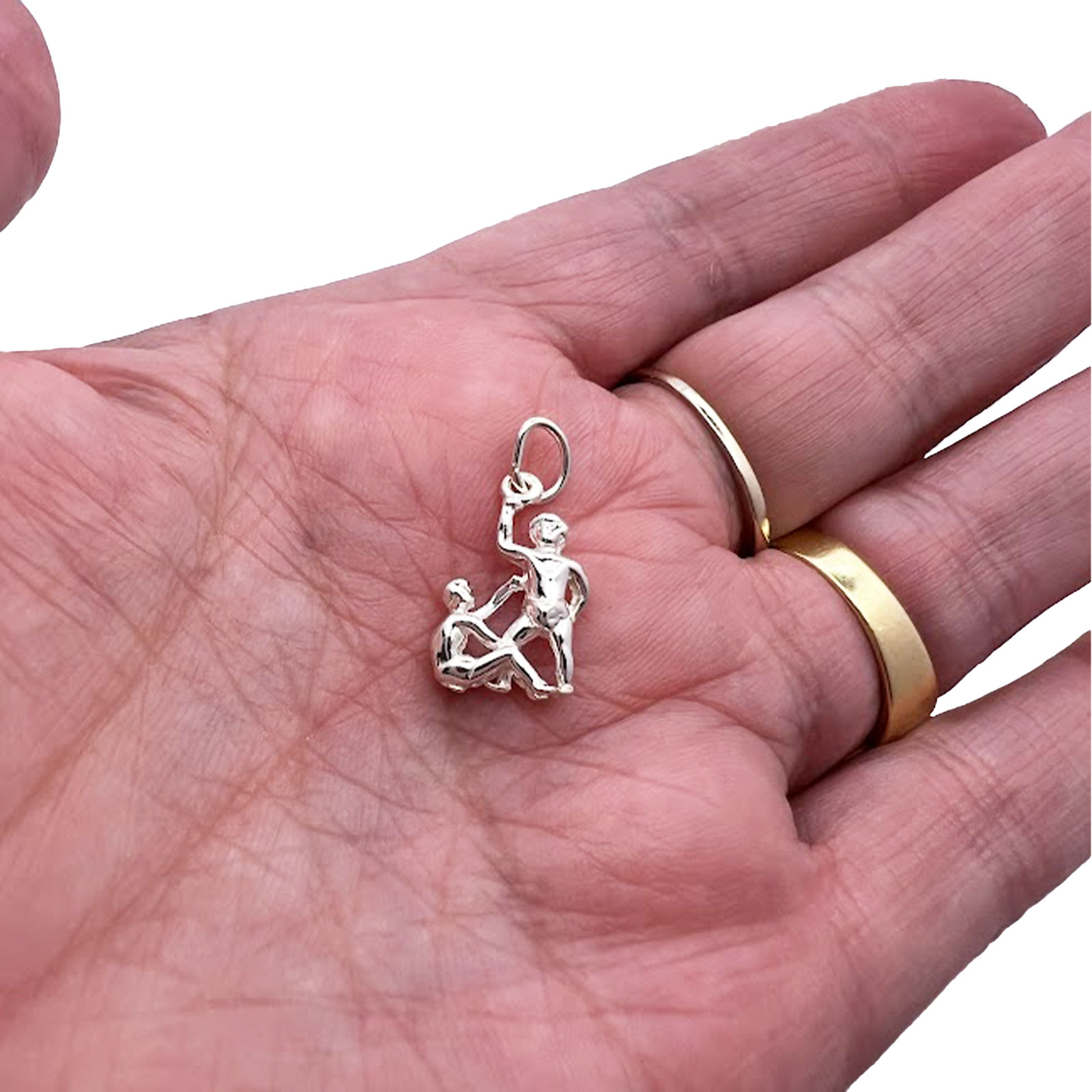 Sterling Silver Gemini Zodiac Charm 4 Gemini Zodiac Charm