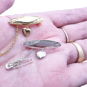 Heart Drop Oval Baby Brooch 7 Heart Drop Oval Baby Brooch