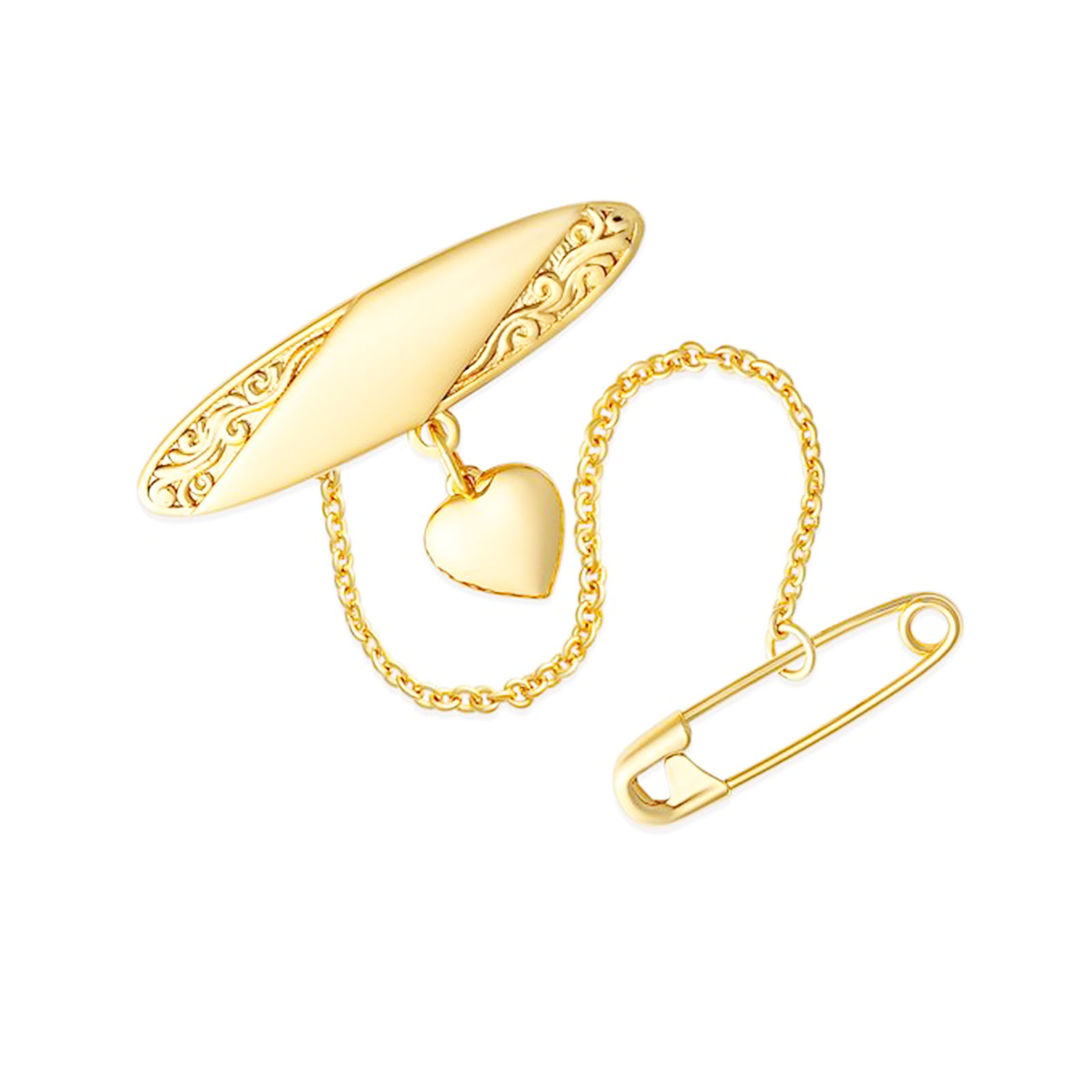 Heart Drop Oval Baby Brooch 2 Heart Drop Oval Baby Brooch