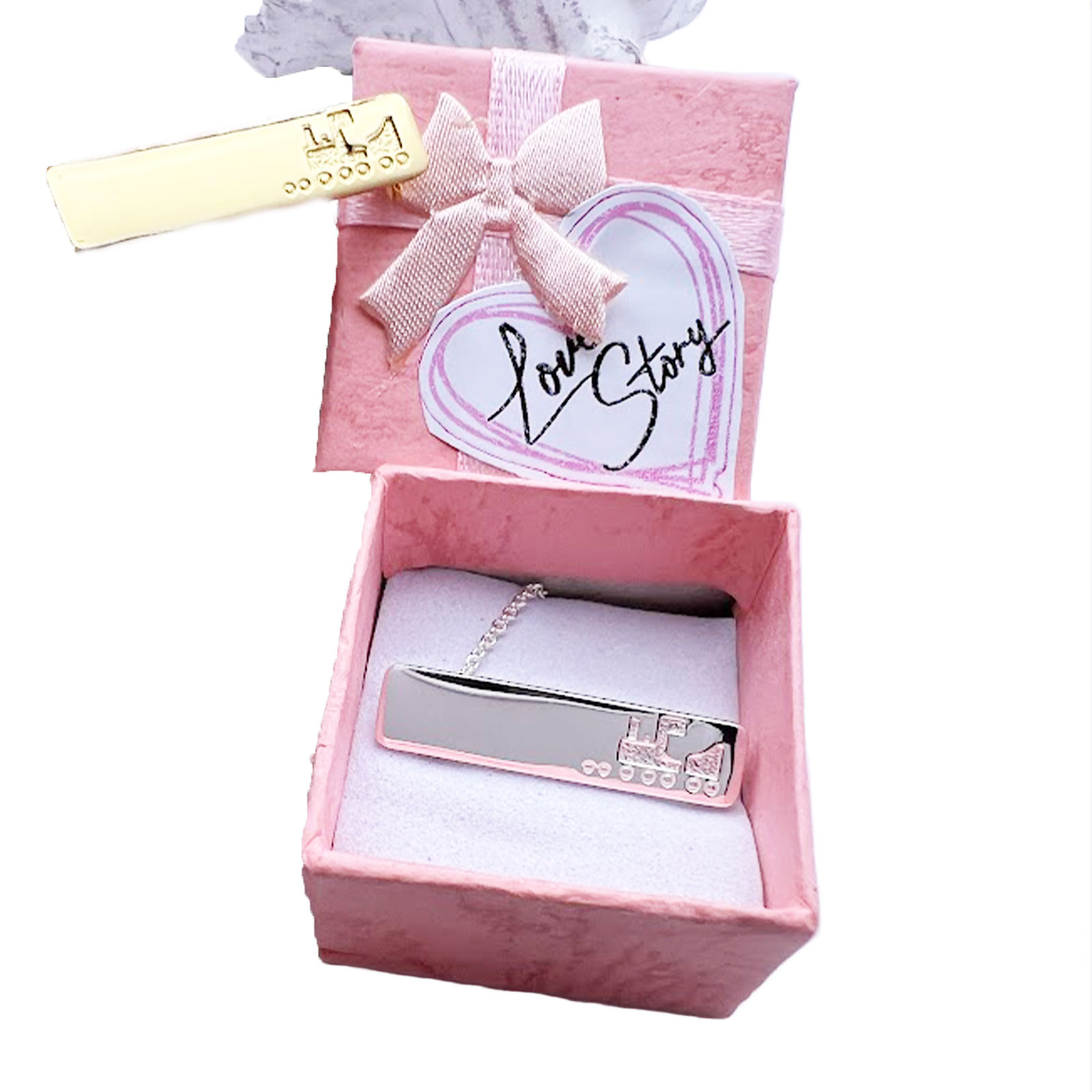 Rectangle Train Baby Brooch 4 Train Baby Brooch