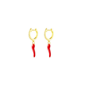 Cornicello Huggie Earrings