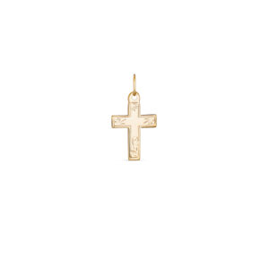 9ct Gold Engraved Cross Pendant