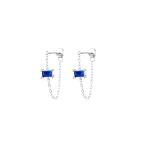 Baguette Sapphire CZ Earrings