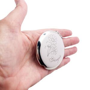 Birth Flower Jewellery Compact Mirror