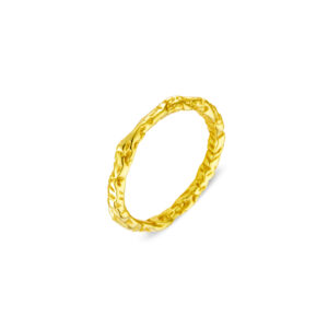 Textured Gold Vermeil Ring Band