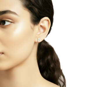 Initial Stud Earrings