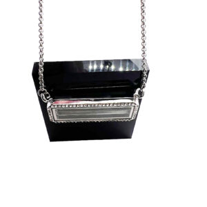 Rectangle Crystal Surround Floating Locket