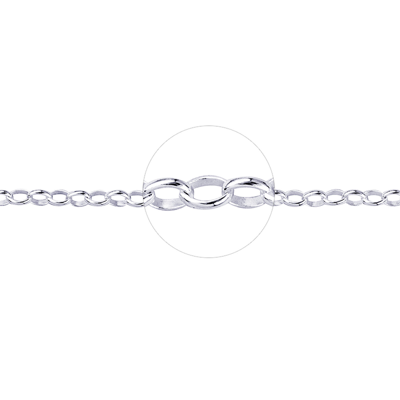 Sterling Silver Oval Belcher Chain 2 Oval Belcher Chain