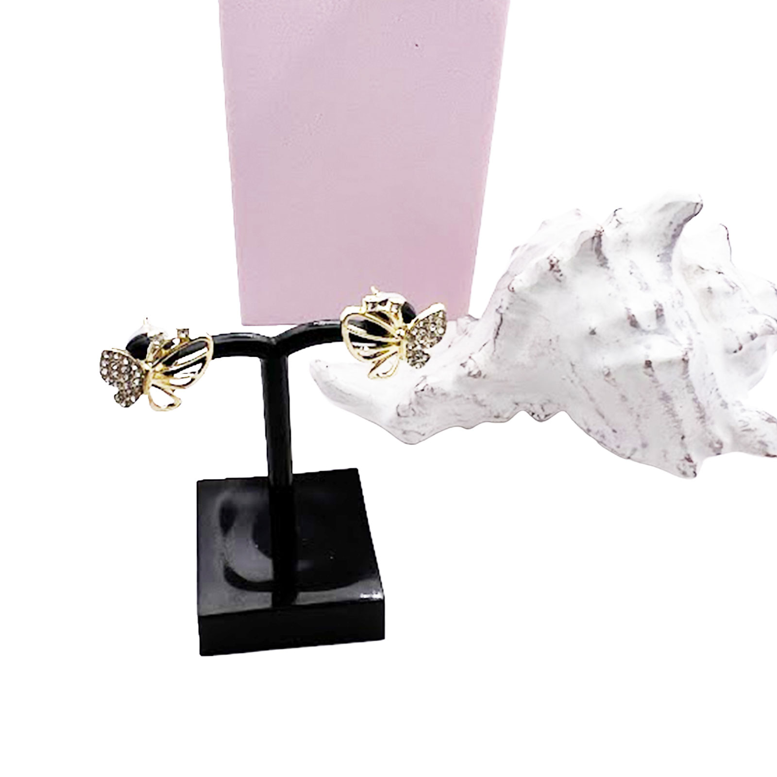 CZ Butterfly Stud Earrings