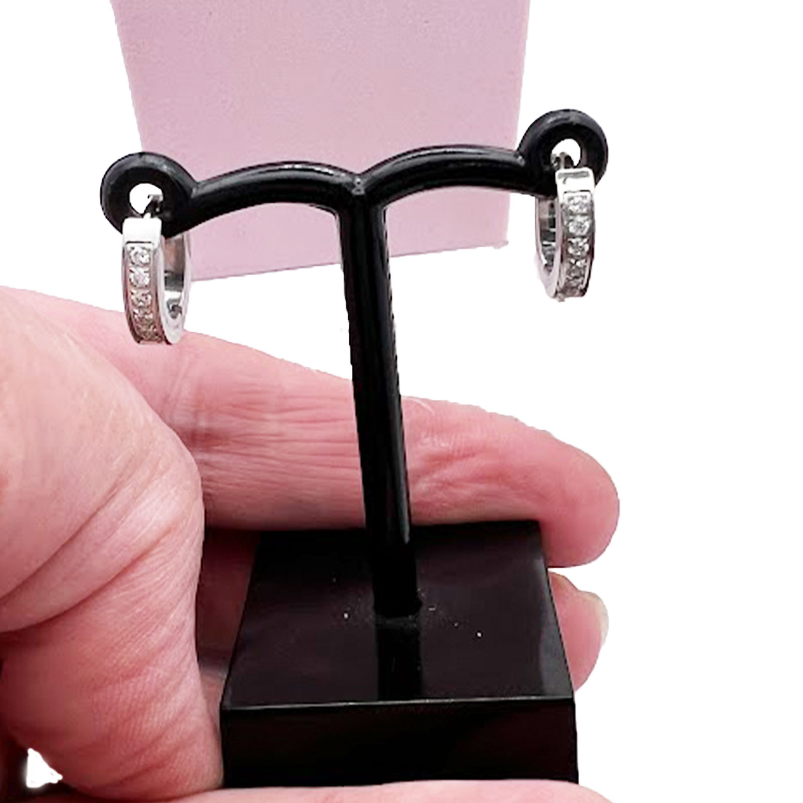 CZ Huggie Earrings