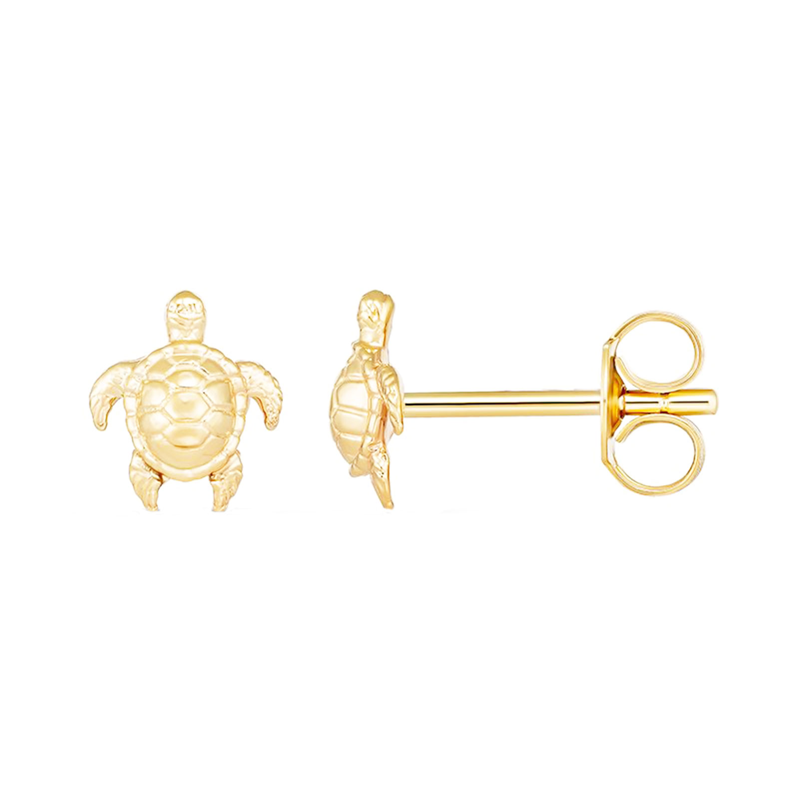 9ct Gold Turtle Stud Earrings