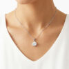 Sterling Silver Cubic Zirconia Necklace 2 Cubic Zirconia Necklace