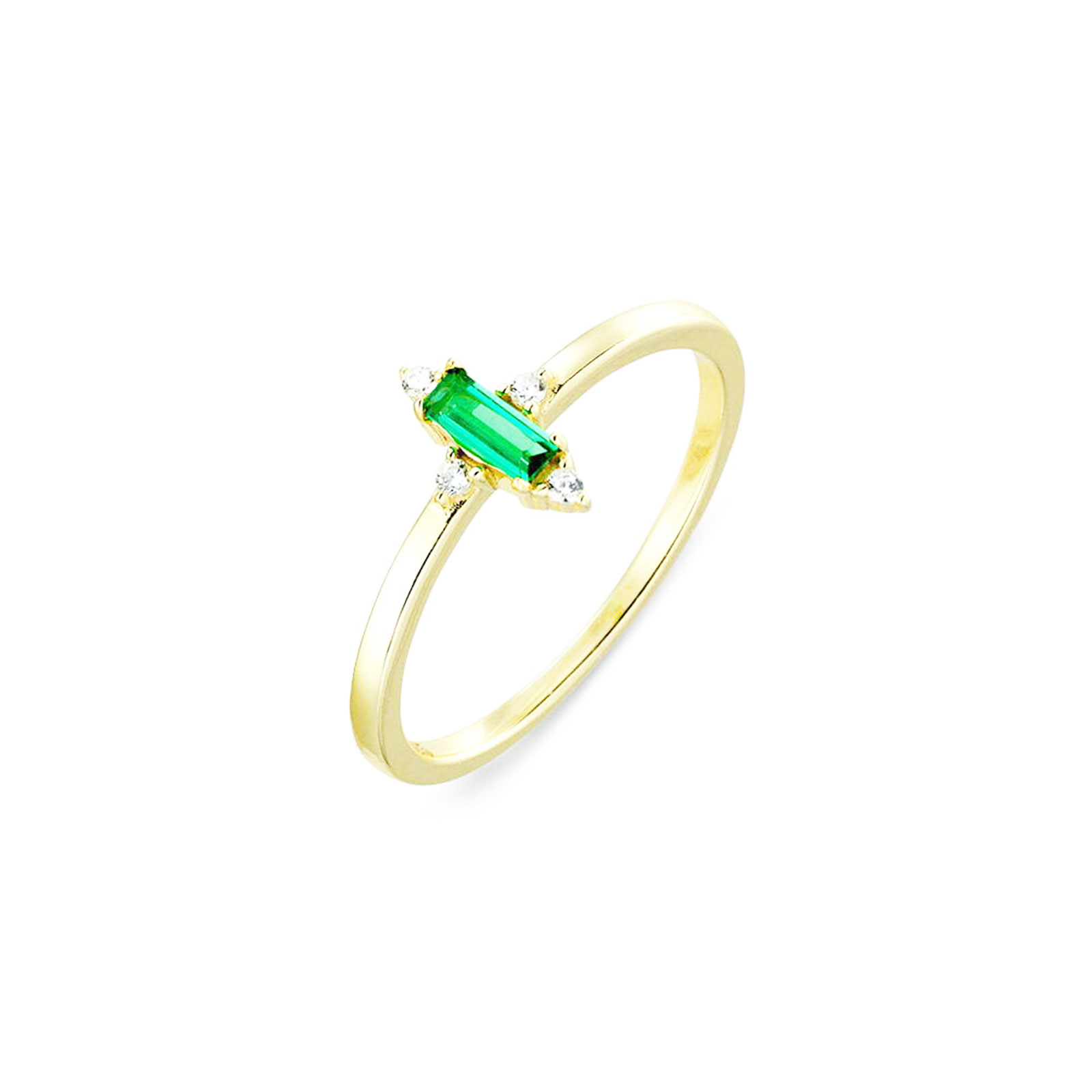 Emerald CZ Ring