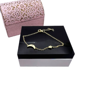 Gold Star and Moon Bracelet