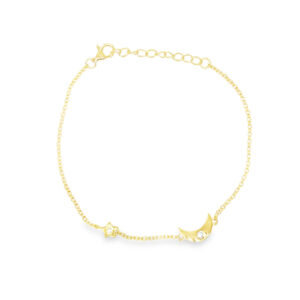 Gold Star and Moon Bracelet