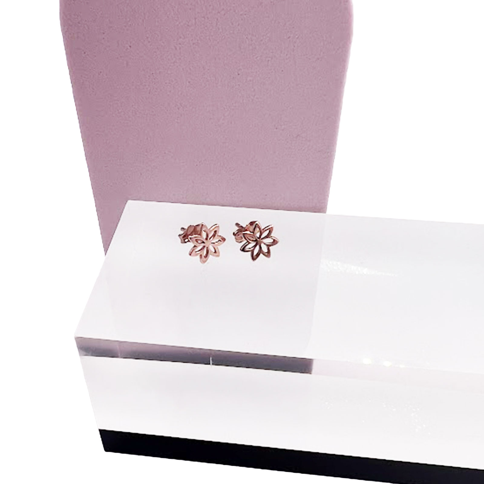 Rose Gold Flower Earrings