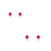 Sterling Silver Ruby CZ Stud Earrings 2 Ruby CZ Stud Earrings