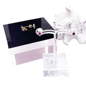 Ruby CZ Stud Earrings