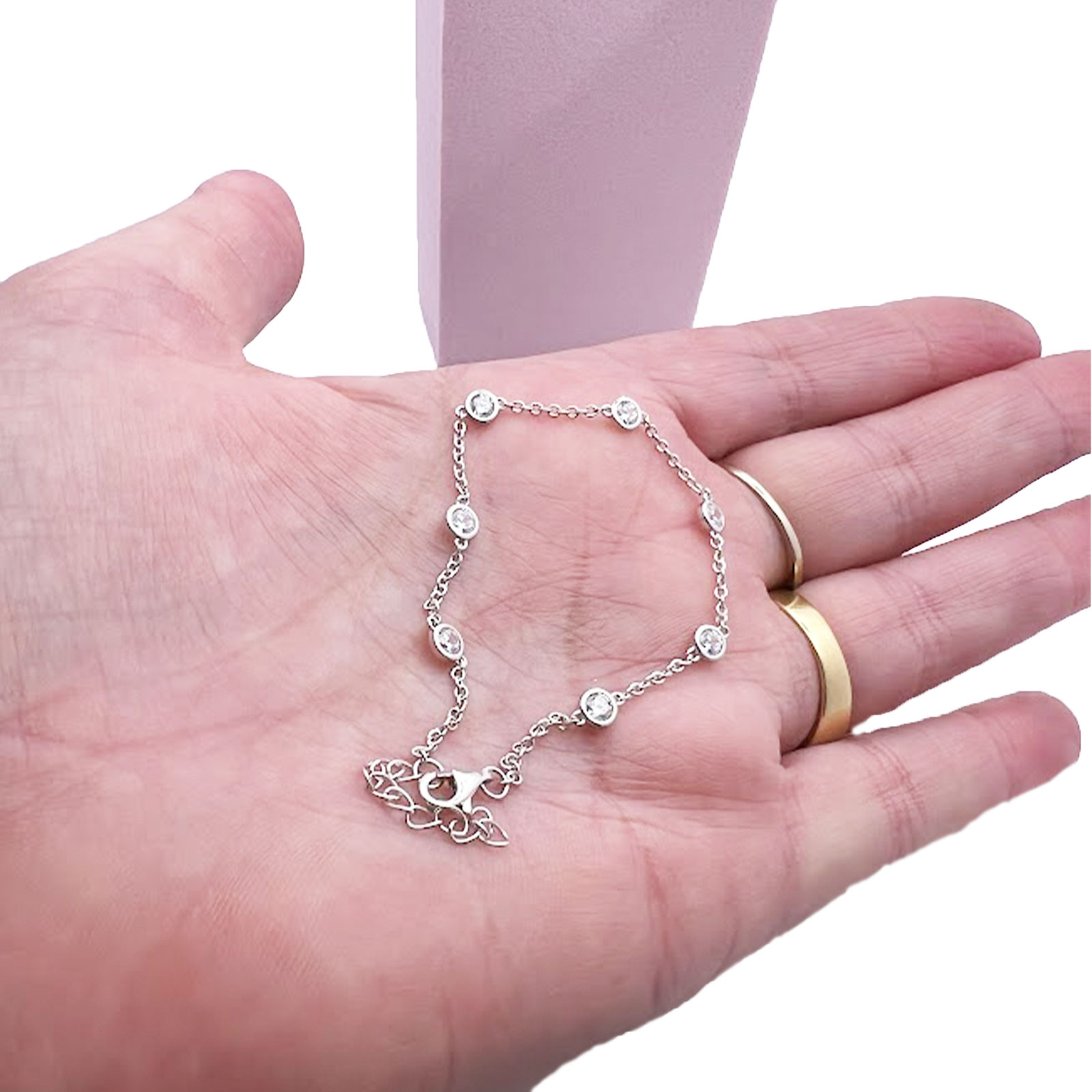 Sterling Silver CZ Bracelet