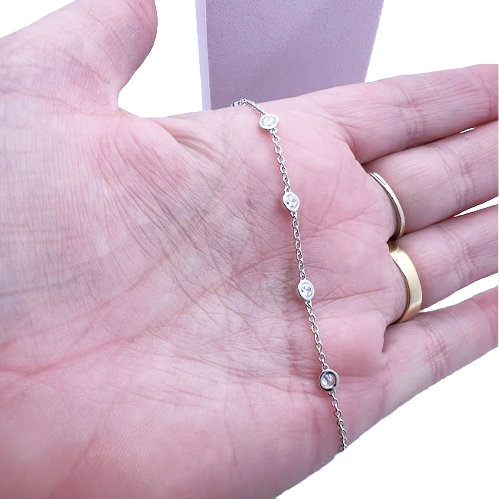 Sterling Silver CZ Bracelet
