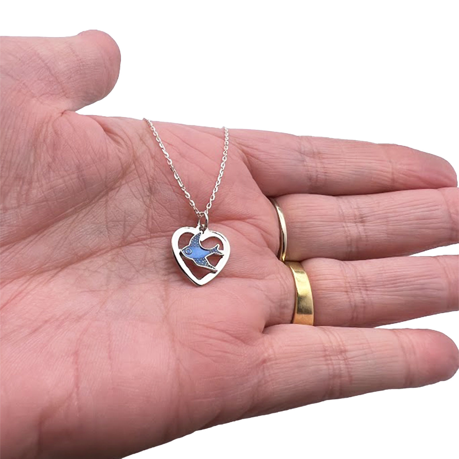 Bluebird Heart Necklace