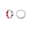 Red Heart Huggie Earrings 1 Red Heart Huggie Earrings