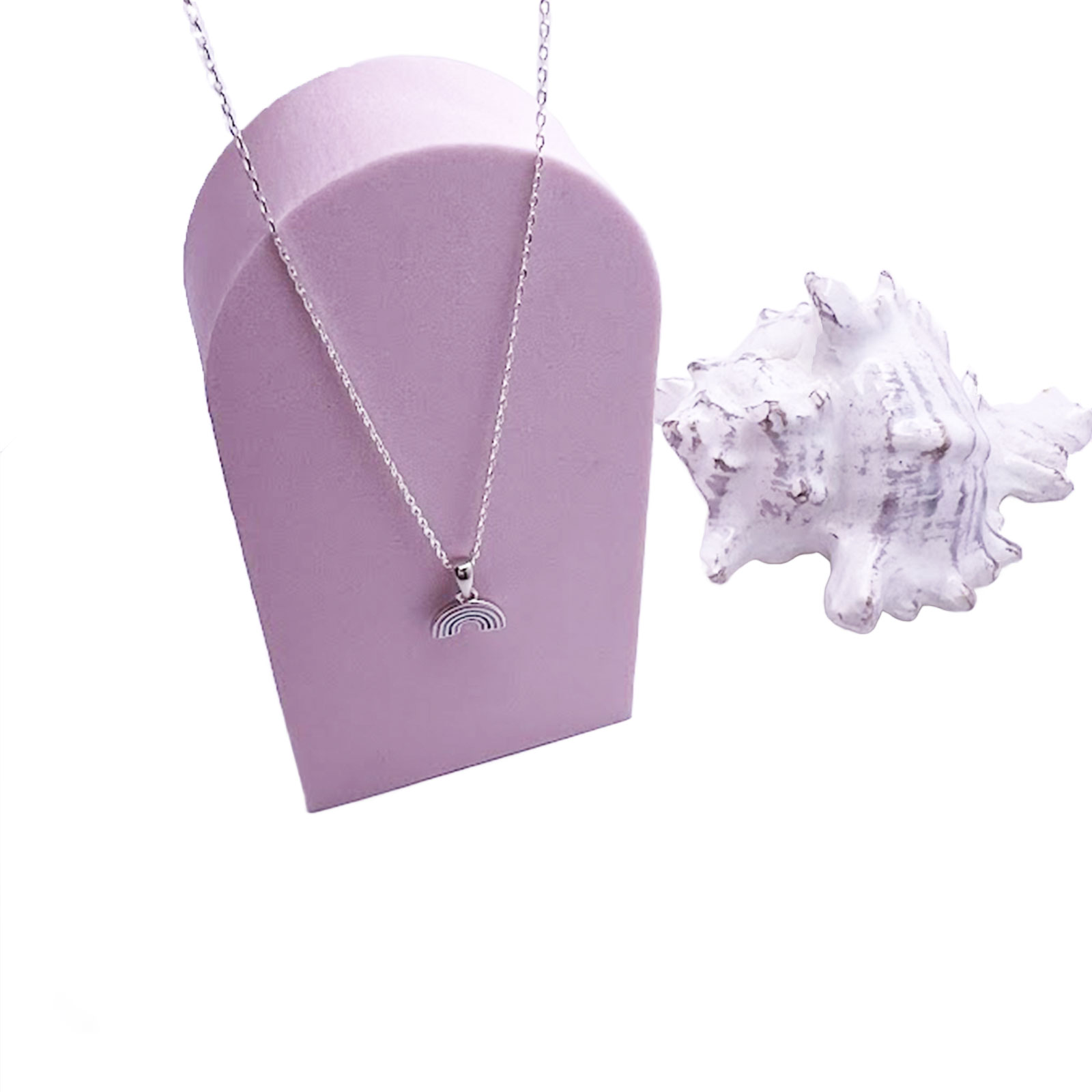 Sterling Silver Rainbow Necklace