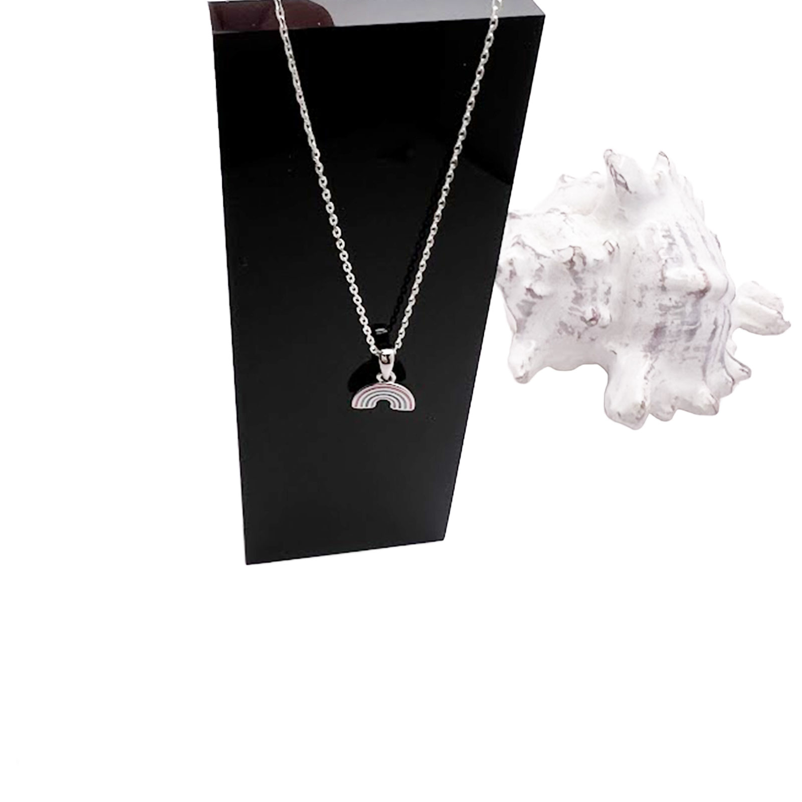 Sterling Silver Rainbow Necklace