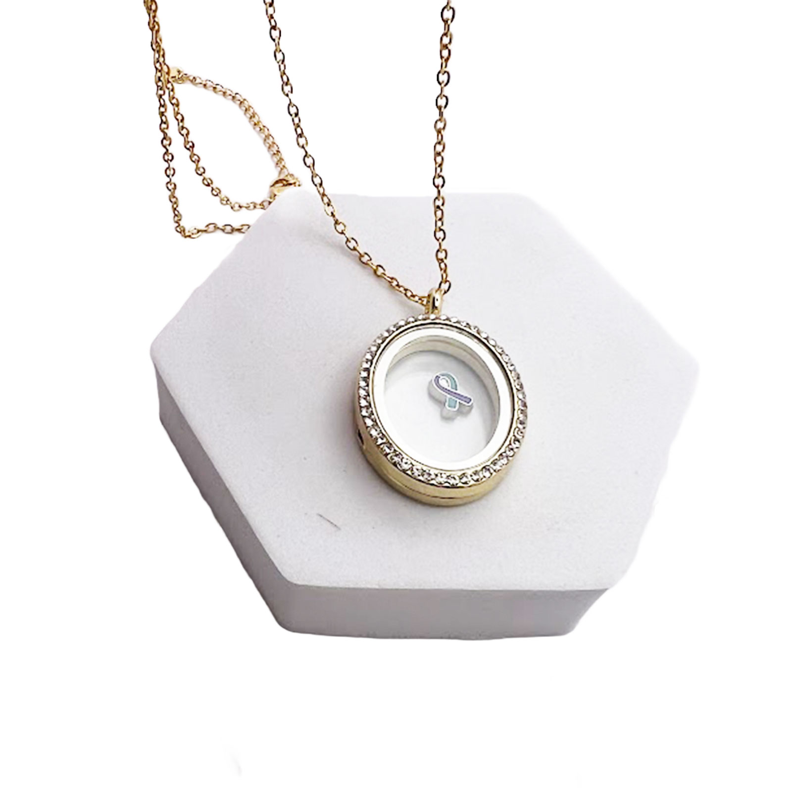 Suicide Prevention Ribbon Floating Charm
