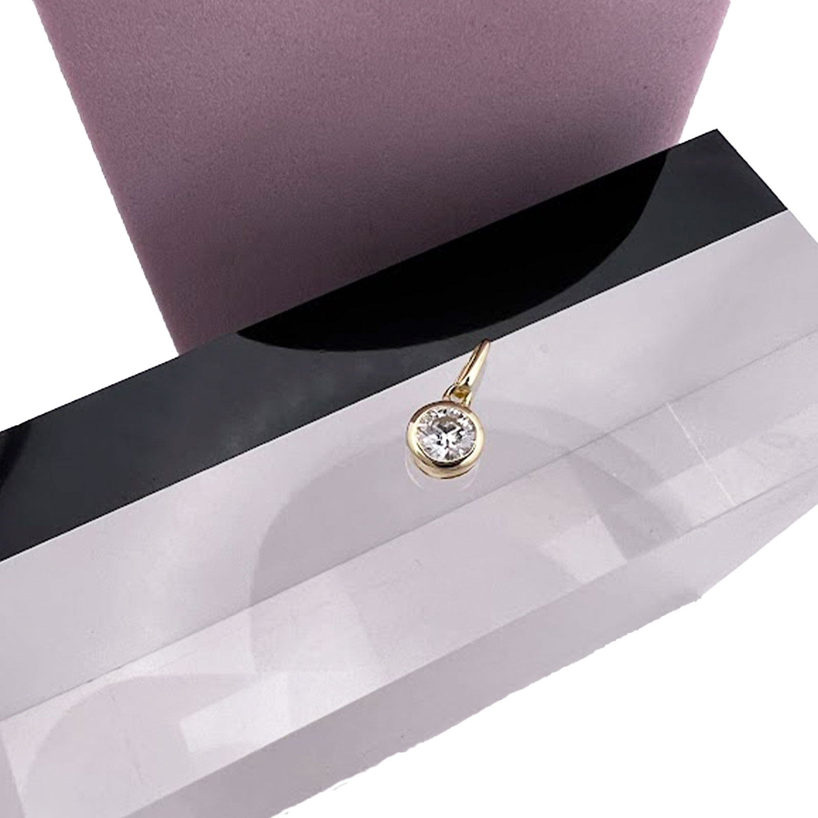9ct Bezel Diamond Pendant