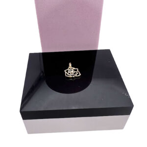 9ct Diamond Rose Pendant