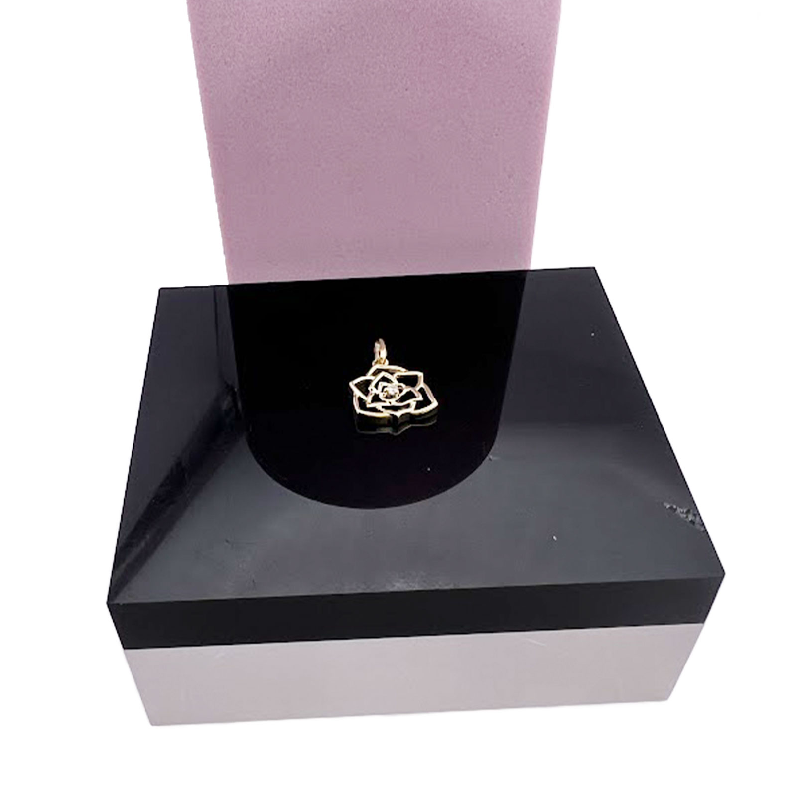 9ct Diamond Rose Pendant