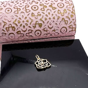 9ct Diamond Rose Pendant