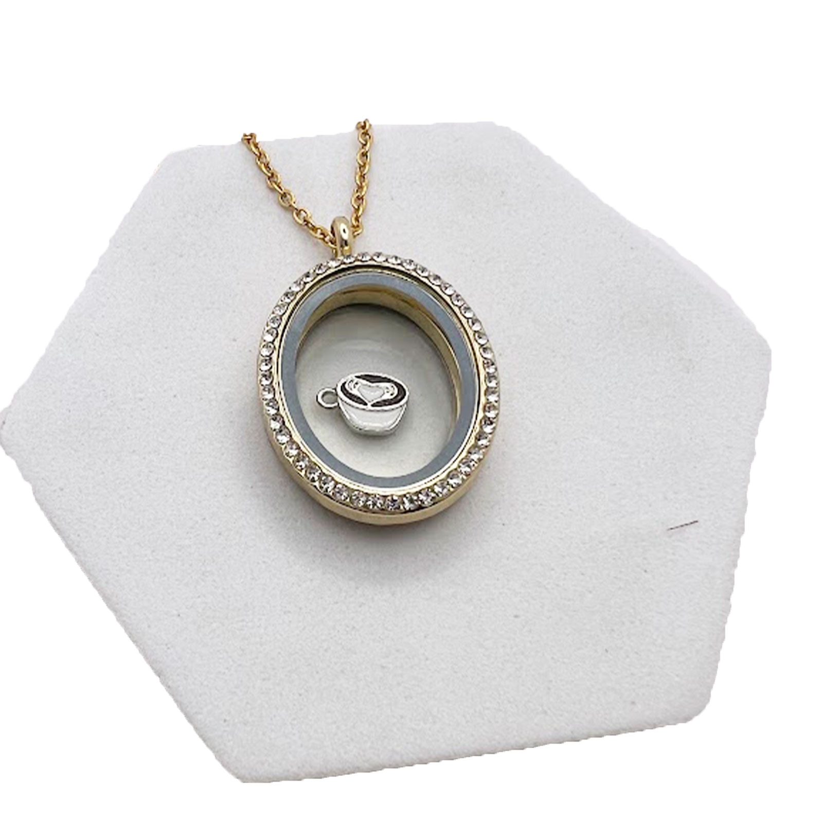 Cappuccino Cup Floating Charm