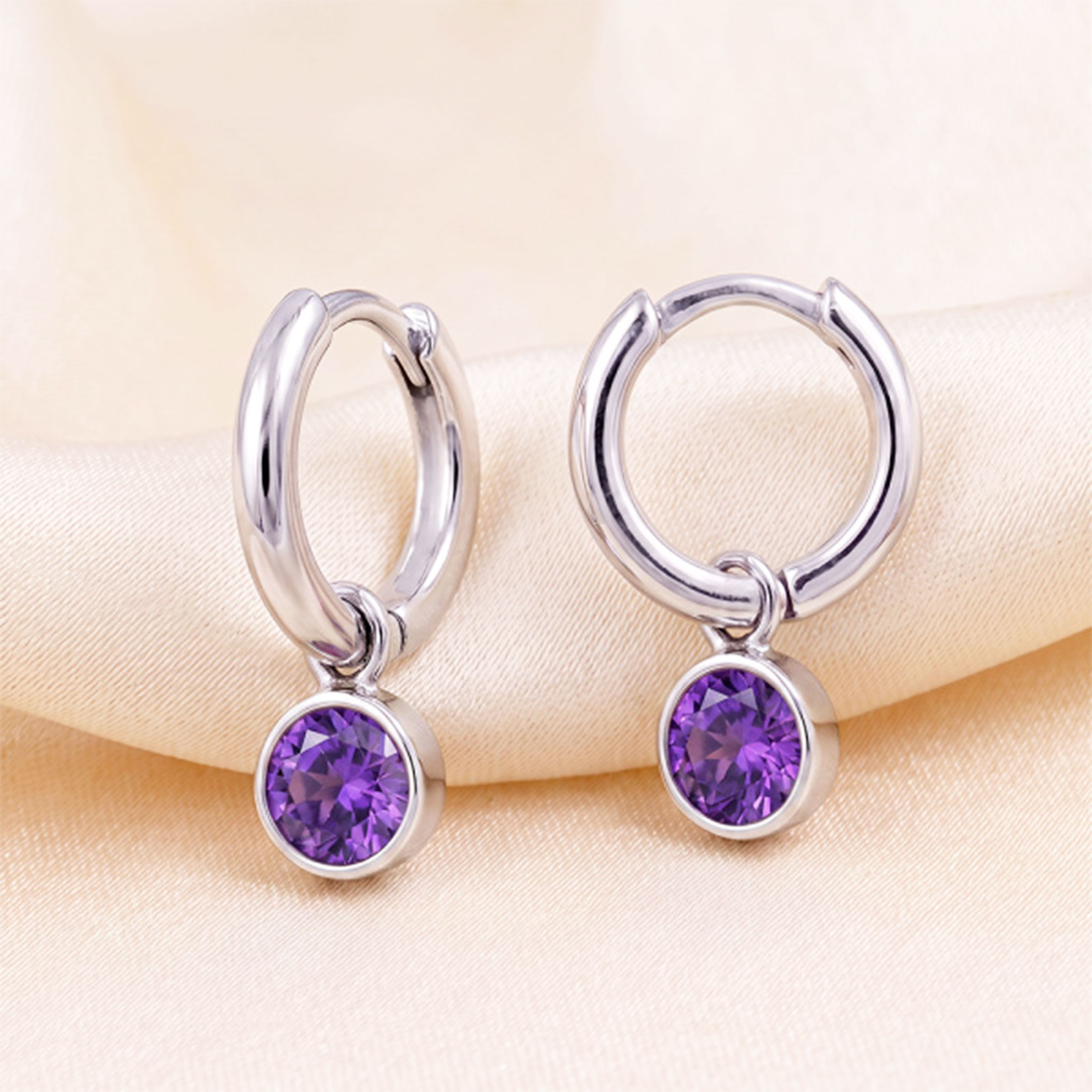 Huggie Birthstone Earrings