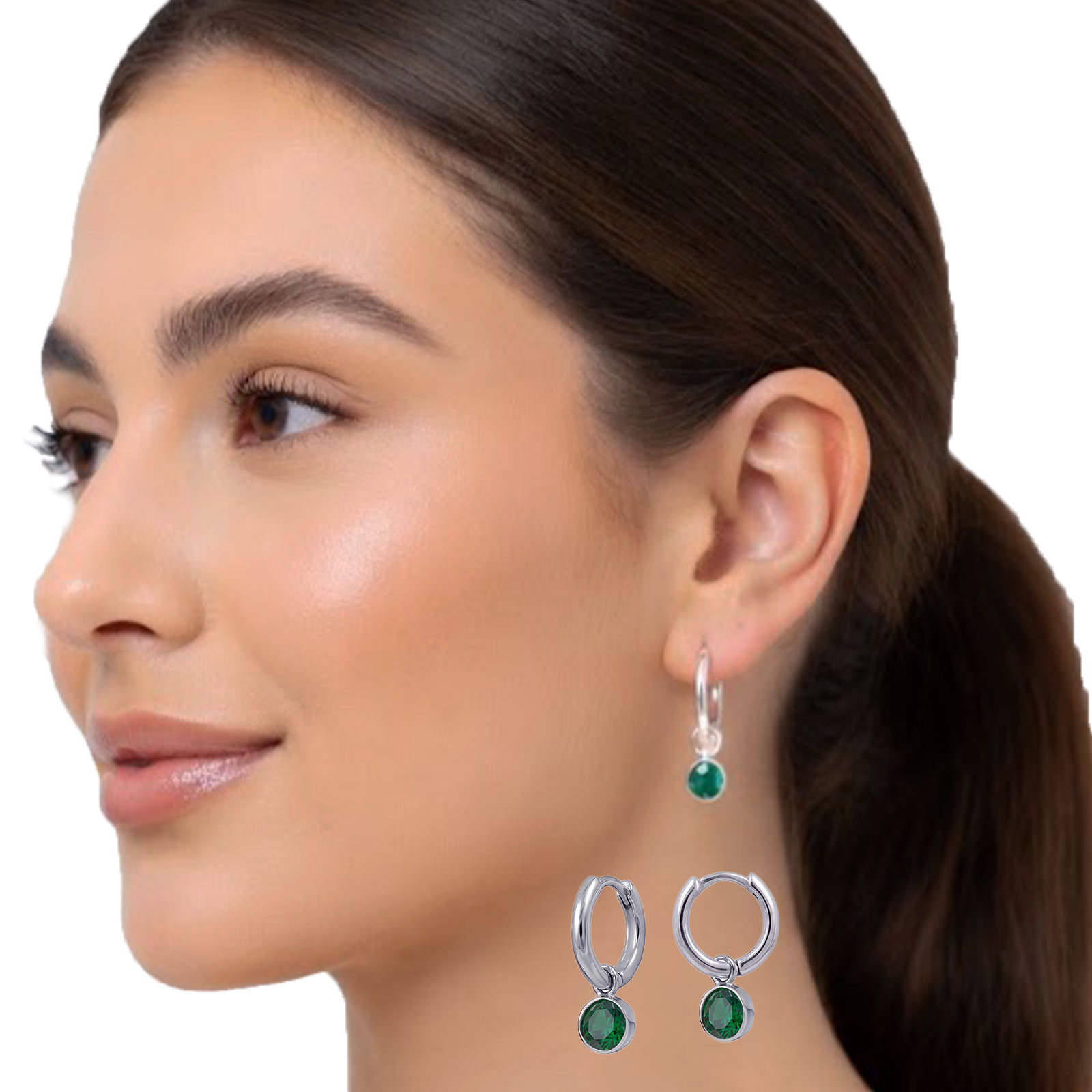 Huggie Birthstone Earrings