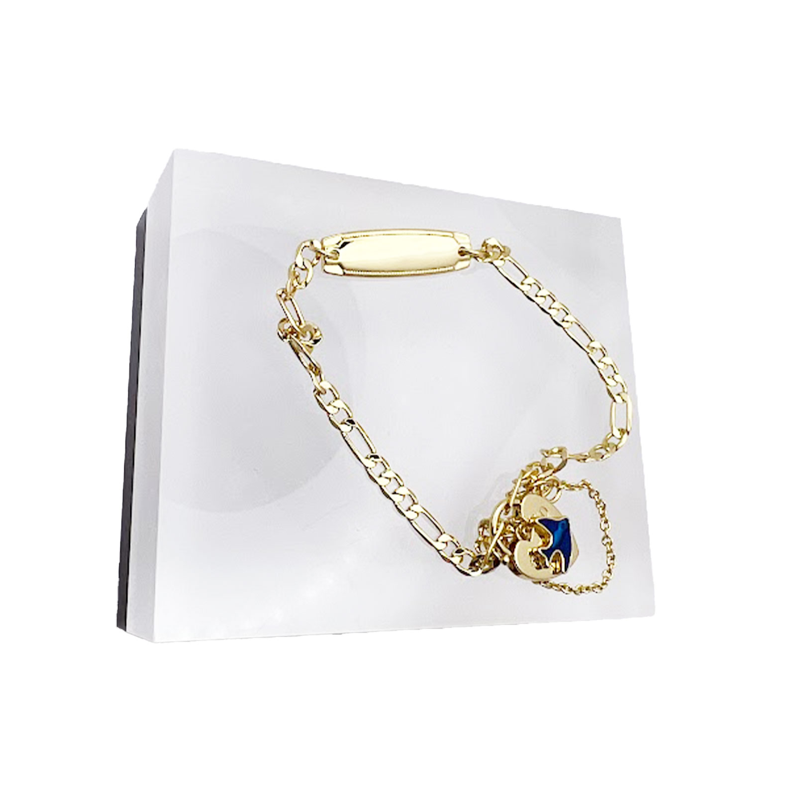 Personalised Figaro Bluebird Bracelet