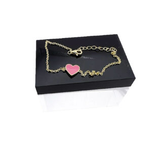 Pink Heart Charm Bracelet