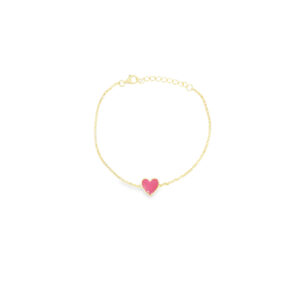 Pink Heart Charm Bracelet