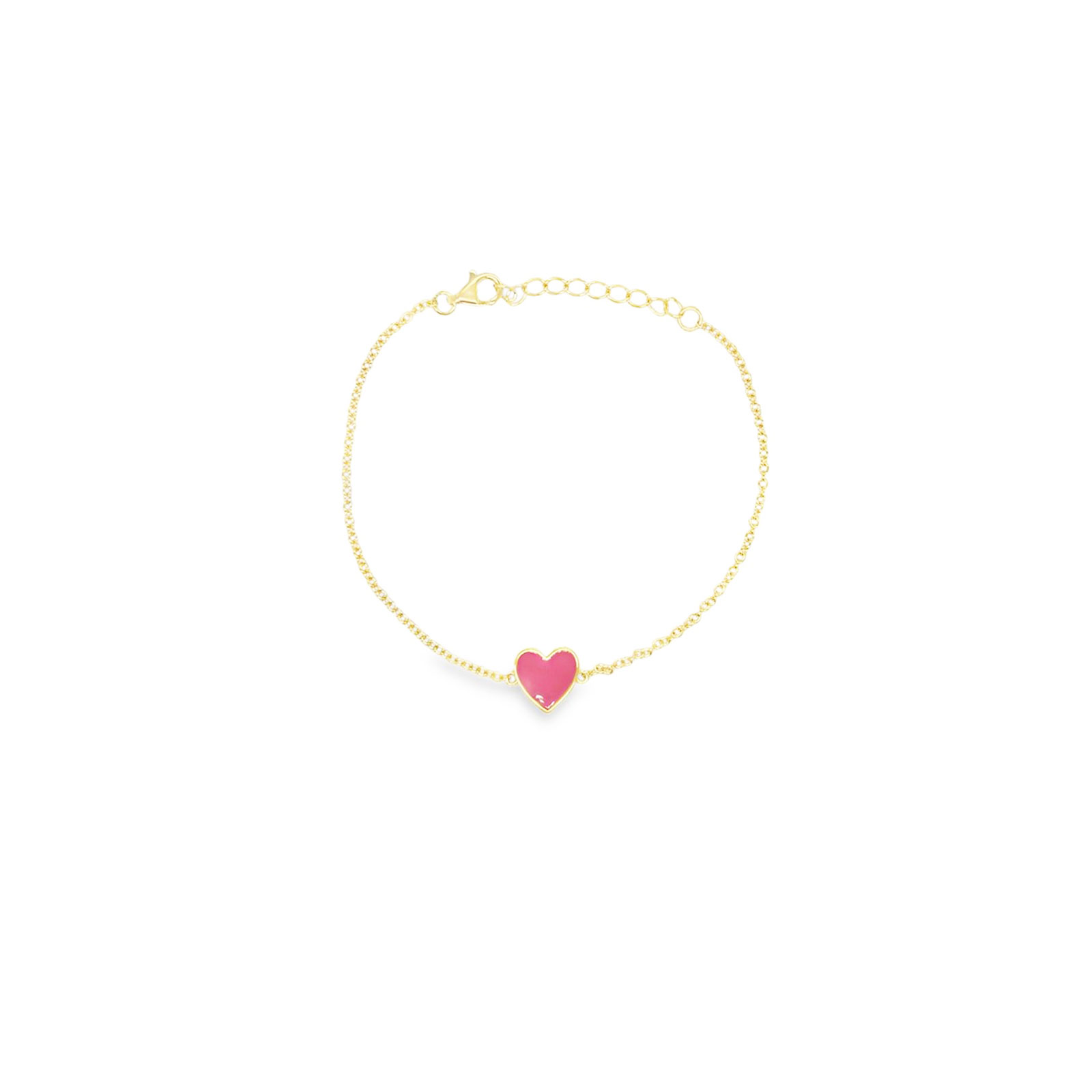 Pink Heart Charm Bracelet