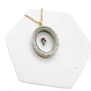 Rose Stem Floating Charm