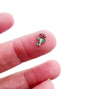 Rose Stem Floating Charm