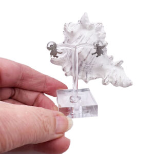 Silver Chihuahua Dog Earrings