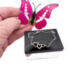 Sterling Silver 3 Tone Heart Bracelet
