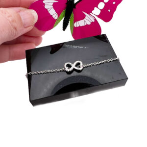 Sterling Silver CZ Infinity Bracelet