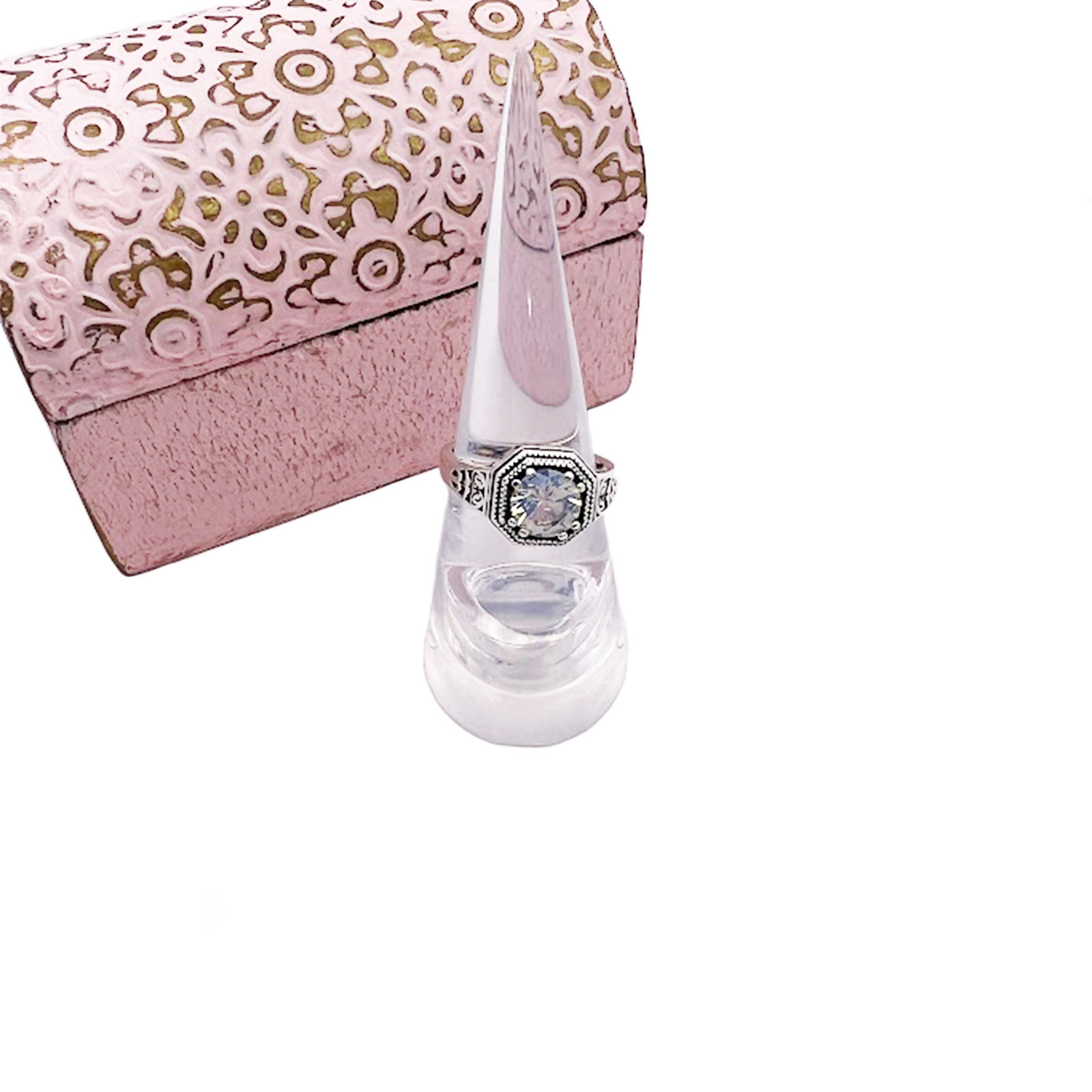 Sterling Silver CZ Ring-6.5