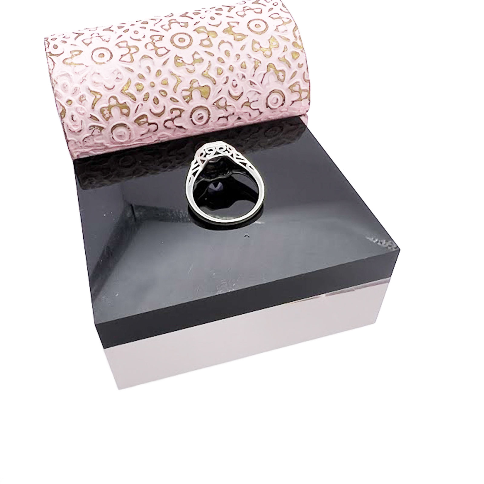 Sterling Silver CZ Ring-Alexandrite-6.5