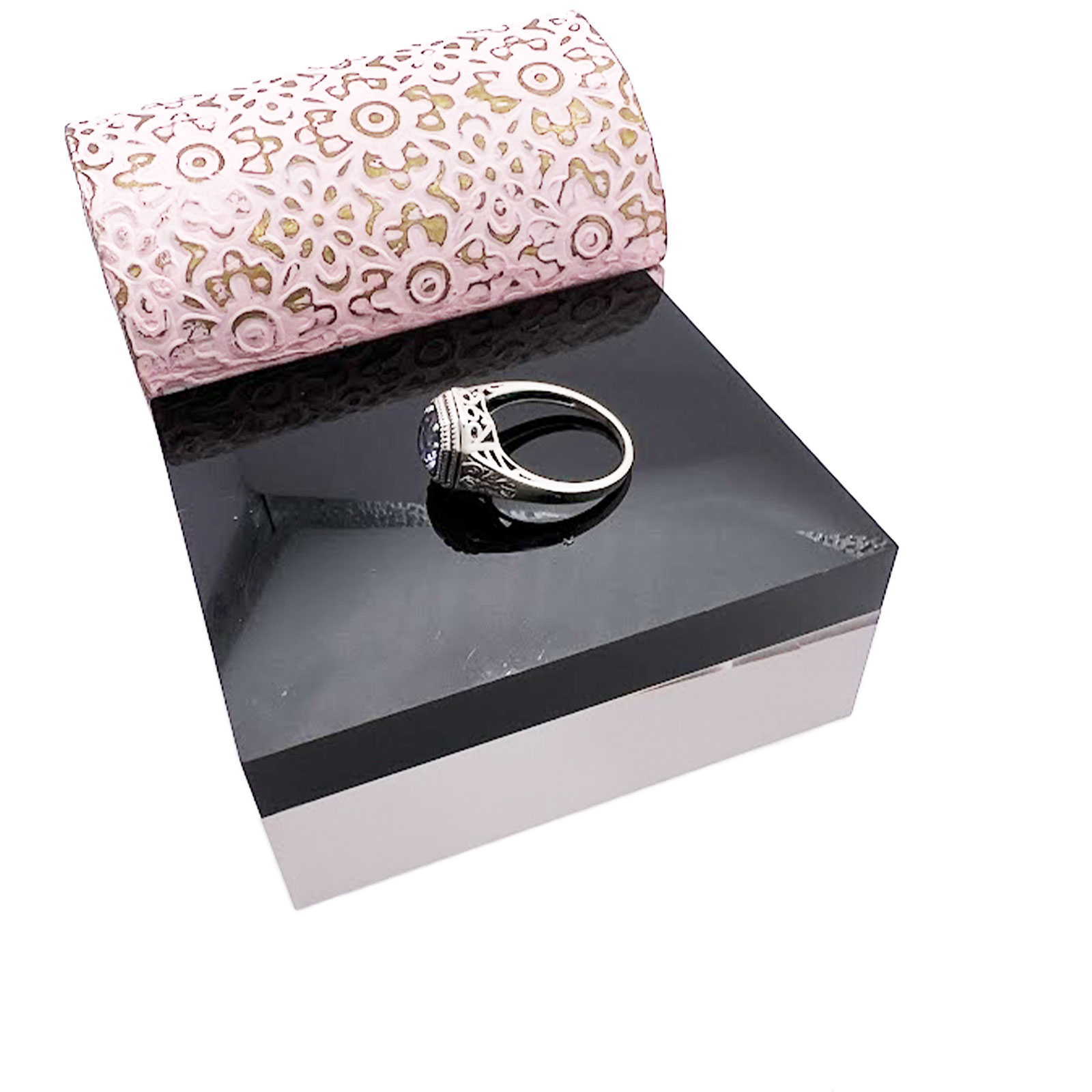 Sterling Silver CZ Ring-Alexandrite-6.5